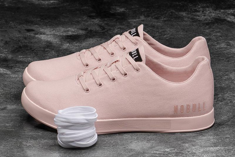 Pink Nobull Blush Canvas Men's Trainers | CA M1454Q